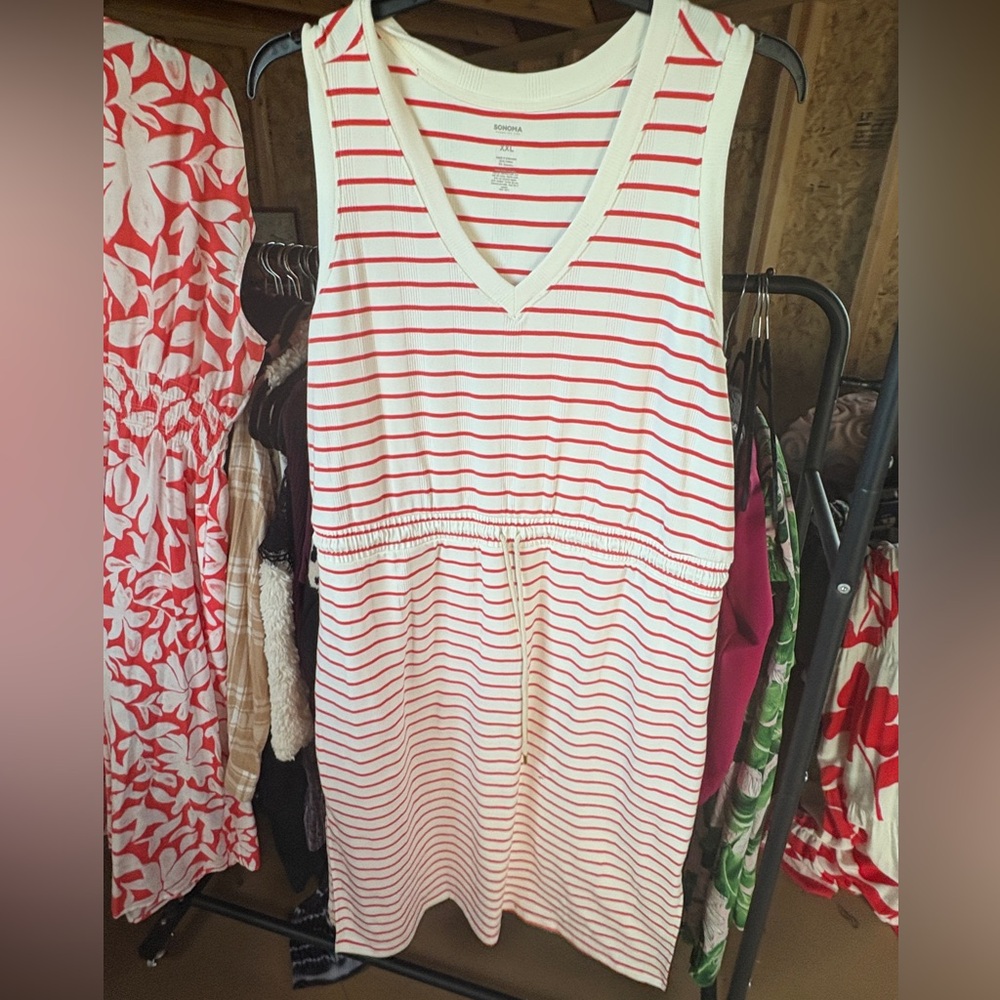 Sonoma Striped Sleeveless Dress